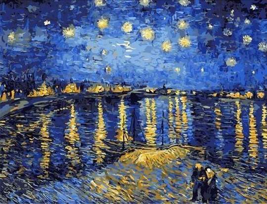 Tenture Murale Van Gogh – Nuit étoilée Sur Le Rhône – 140 X 90 Cm – Coton – Jacquard