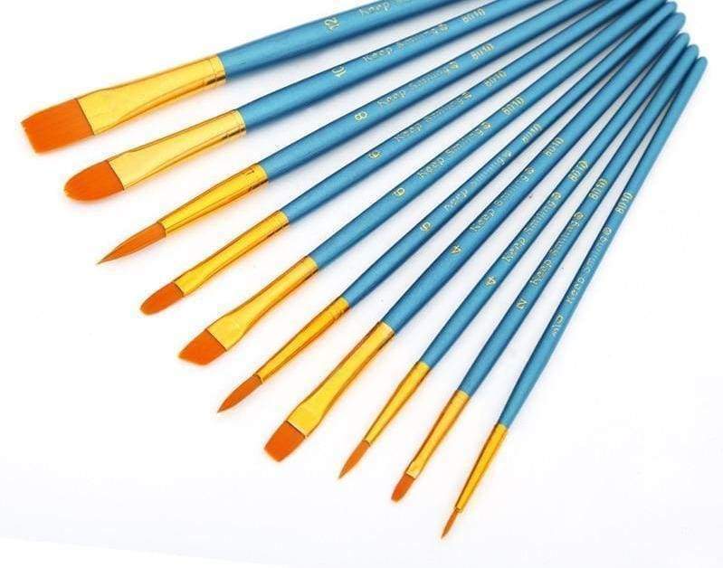 paint by numbers | 10pcs Paint Brush Kit for Acrylic oil Painting and Watercolor | others | FiguredArt
