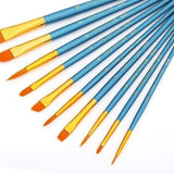 paint by numbers | 10pcs Paint Brush Kit for Acrylic oil Painting and Watercolor | others | FiguredArt