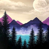 paint by numbers | forest and lake | new arrivals landscapes mountains easy | FiguredArt