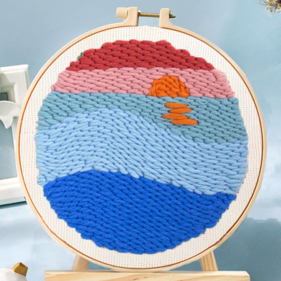 Punch Needle Kit - Ocean Wave – Figured'Art