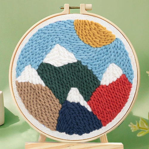 Punch Needle Kit - Snowcapped Mountains