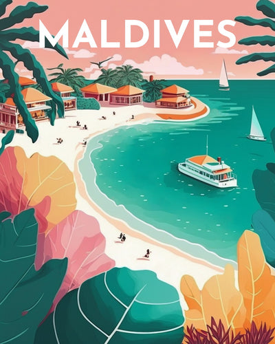 Diamond Painting - Travel Poster Maldives