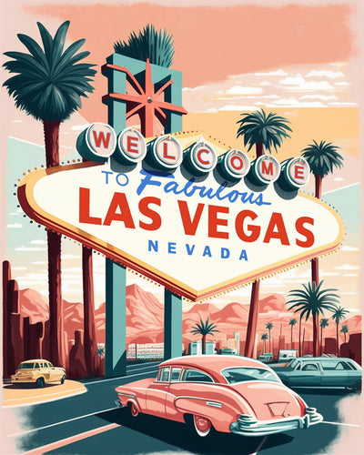 Diamond Painting - Travel Poster Las Vegas