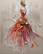 Load image into Gallery viewer, Diamond Painting - Dancer from Behind and Butterflies