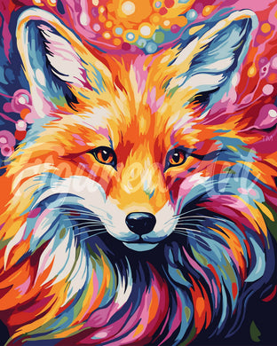 Paint by numbers kit Colorful Abstract Fox Figured'Art