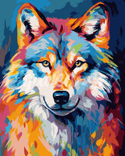 Load image into Gallery viewer, Paint by numbers kit Colorful Abstract Wolf Figured&#39;Art
