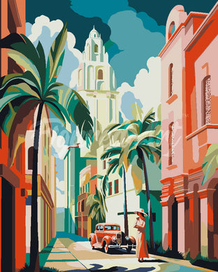 Paint by numbers kit for adults Cuba Art Deco Figured'Art