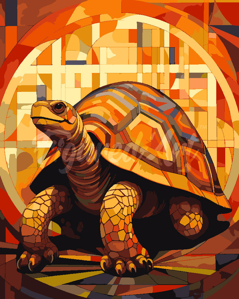 Paint by numbers kit Turtle Art Deco Figured'Art