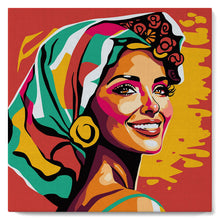 Load image into Gallery viewer, Mini Paint by numbers 8&quot;x8&quot; framed - Exotic Beauty Pop Art