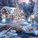 Diamond Painting Framed - Chalet during Winter