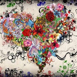 Diamond Painting Framed - Heart Graffiti