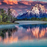 Diamond Painting Framed - Mountain Landscape and Lake