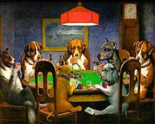 Load image into Gallery viewer, paint by numbers | Dogs playing Poker | advanced animals dogs new arrivals | FiguredArt