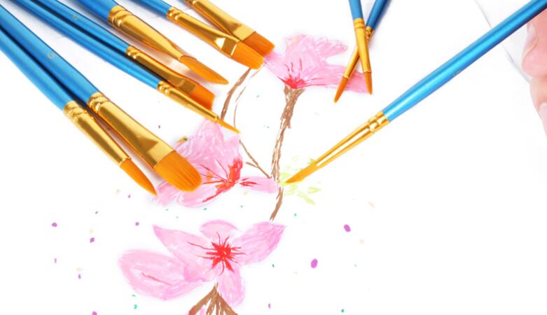 Set of 10 High Quality Paint Brushes