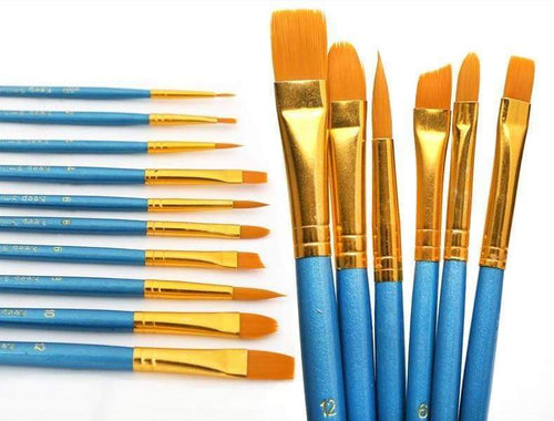 Set of 10 High Quality Paint Brushes