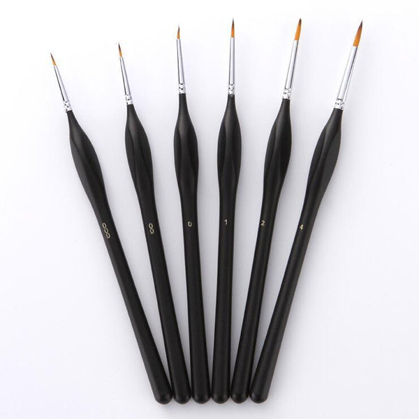 Set of 6 High Quality Professional Paint Brushes