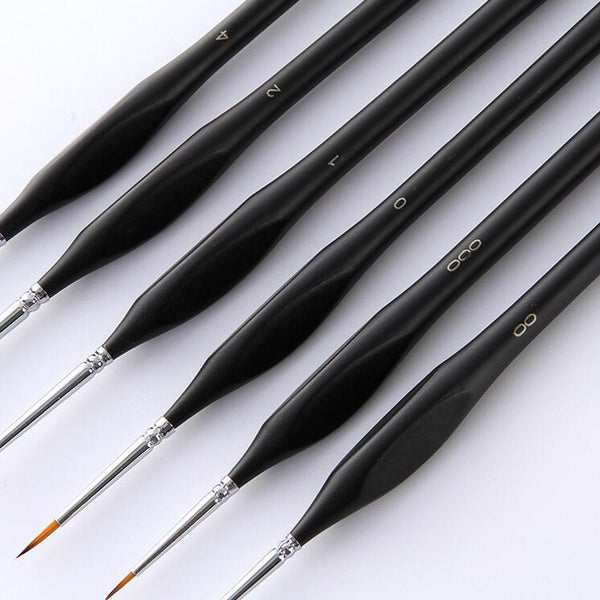 Set of 6 High Quality Professional Paint Brushes