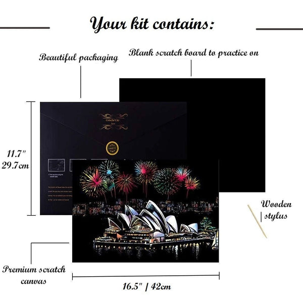 Scratch Painting - Shanghai City