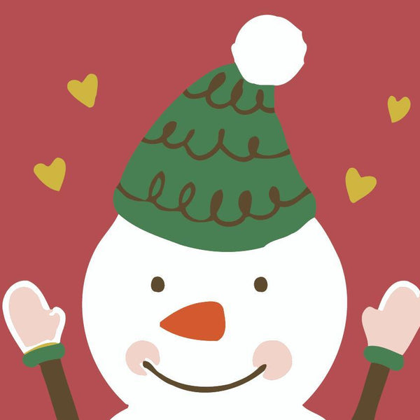 Paint by numbers | Children Painting kit Snowman with green hat | kids easy | Figured'Art