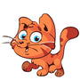 Paint by numbers | Children Painting kit Orange Cat with blue eyes | kids easy | Figured'Art