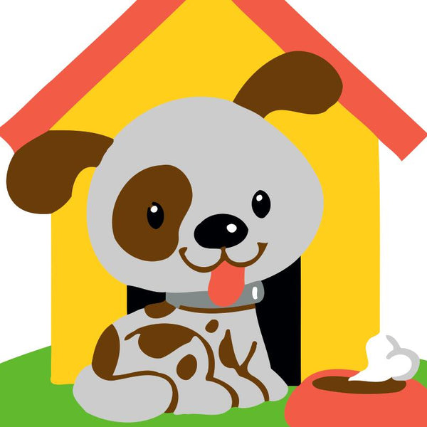 Paint by numbers | Children Painting kit Dog | kids easy | Figured'Art