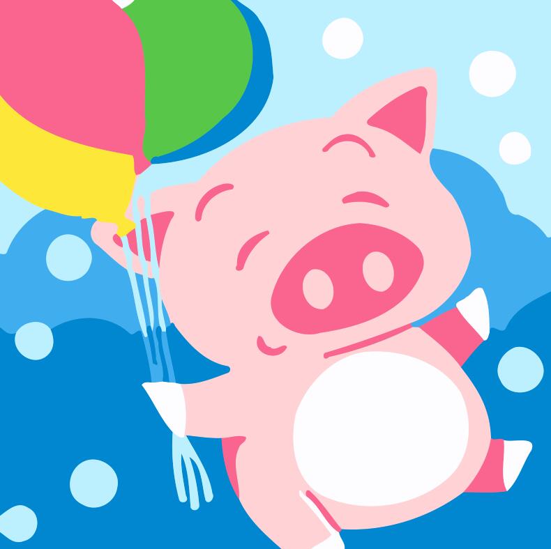 Paint by numbers | Children Painting kit Pig | kids easy | Figured'Art