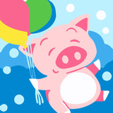 Paint by numbers | Children Painting kit Pig | kids easy | Figured'Art