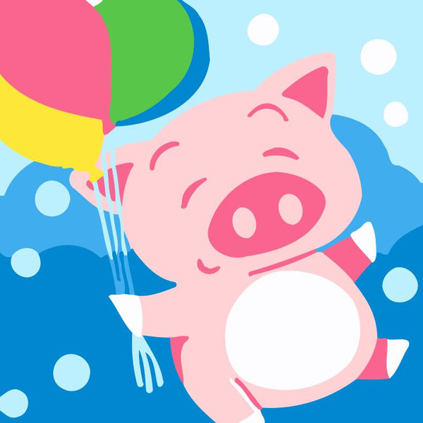 Paint by numbers | Children Painting kit Pig | kids easy | Figured'Art