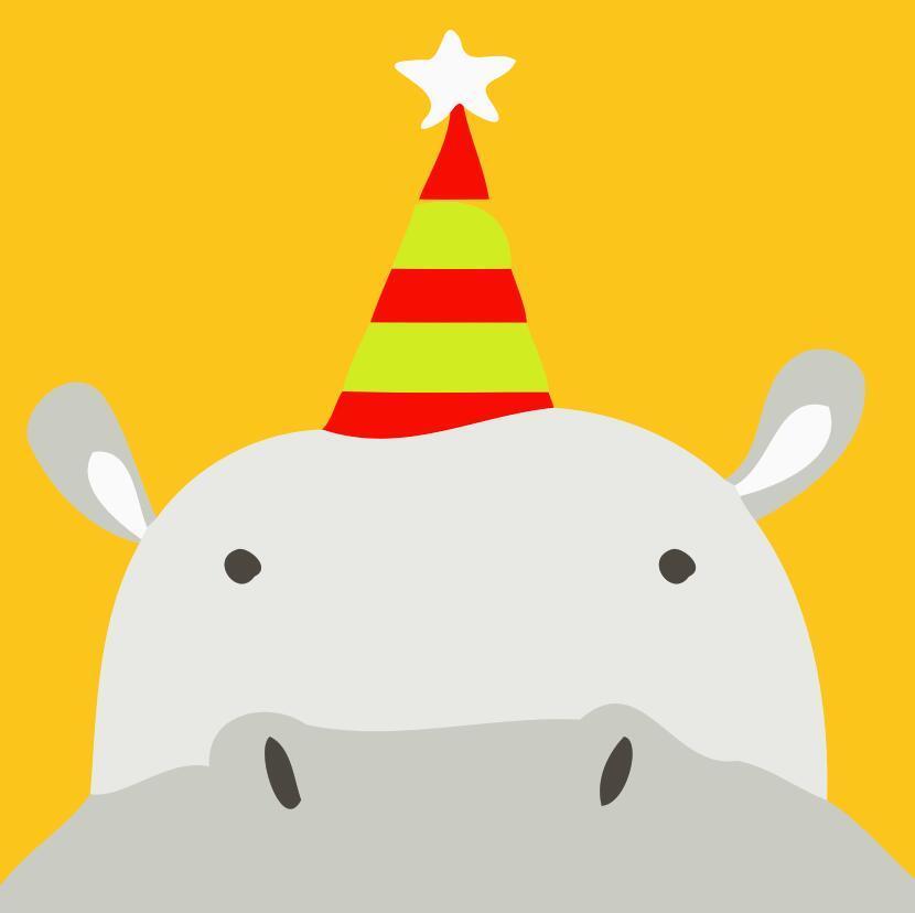 Paint by numbers | Children Painting kit Hippopotamus wearing a hat | kids easy | Figured'Art