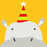Paint by numbers | Children Painting kit Hippopotamus wearing a hat | kids easy | Figured'Art