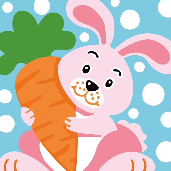 Paint by numbers | Children Painting kit Rabbit | kids easy | Figured'Art