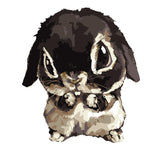 Paint by numbers | Children Painting kit Rabbit with black head | kids intermediate | Figured'Art