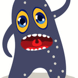 Paint by numbers | Children Painting kit Gray Monster | kids easy | Figured'Art