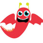Paint by numbers | Children Painting kit Flying Red Monster | kids easy | Figured'Art