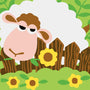 Paint by numbers | Children Painting kit Sheep and Sunflowers | kids easy | Figured'Art