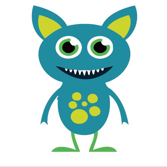 Paint by numbers | Children Painting kit Little blue Monster | kids easy | Figured'Art