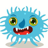 Paint by numbers | Children Painting kit Little Blue and round Monster | kids easy | Figured'Art