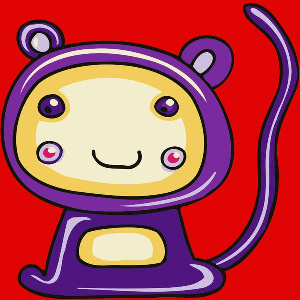 Paint by numbers | Children Painting kit Purple Monkey | kids easy | Figured'Art