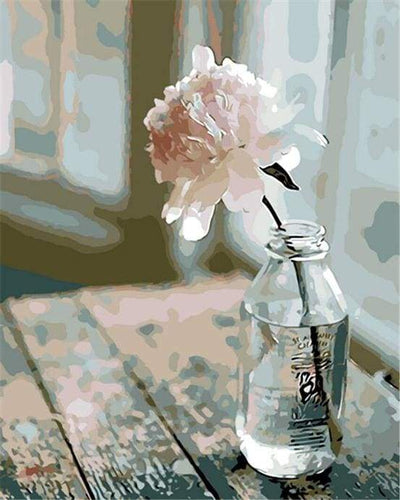 paint by numbers | White Flower | easy flowers | FiguredArt