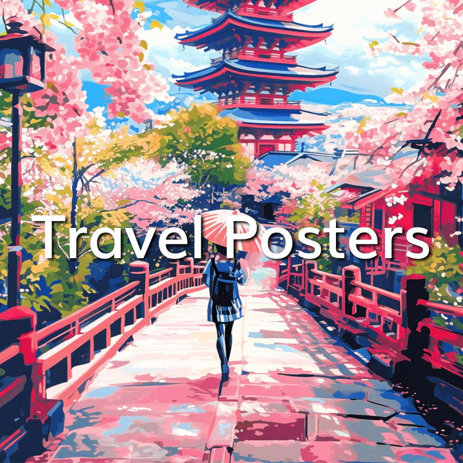 Paint by Numbers Travel Posters