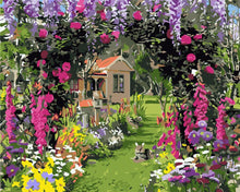 Load image into Gallery viewer, Paint by numbers | Colorful flowery garden | advanced flowers new arrivals landscapes | Figured'Art