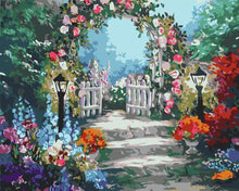 Load image into Gallery viewer, Paint by numbers | Alley of a flowery garden | advanced flowers new arrivals landscapes | Figured'Art