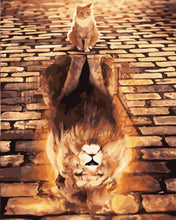 Load image into Gallery viewer, Paint by numbers | Kitten will become a lion | animals cats advanced lions new arrivals | Figured'Art