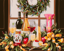 Load image into Gallery viewer, Paint by numbers | Wine bottles on the table | advanced kitchen new arrivals | Figured'Art