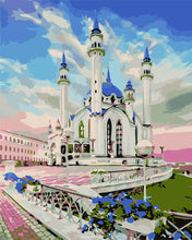 Load image into Gallery viewer, Paint by numbers | Large white and blue monument | intermediate new arrivals cities | Figured'Art