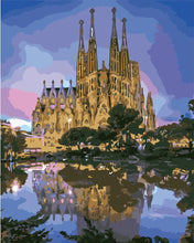 Load image into Gallery viewer, Paint by numbers | Cathedral and reflection of the lake | advanced new arrivals cities | Figured'Art