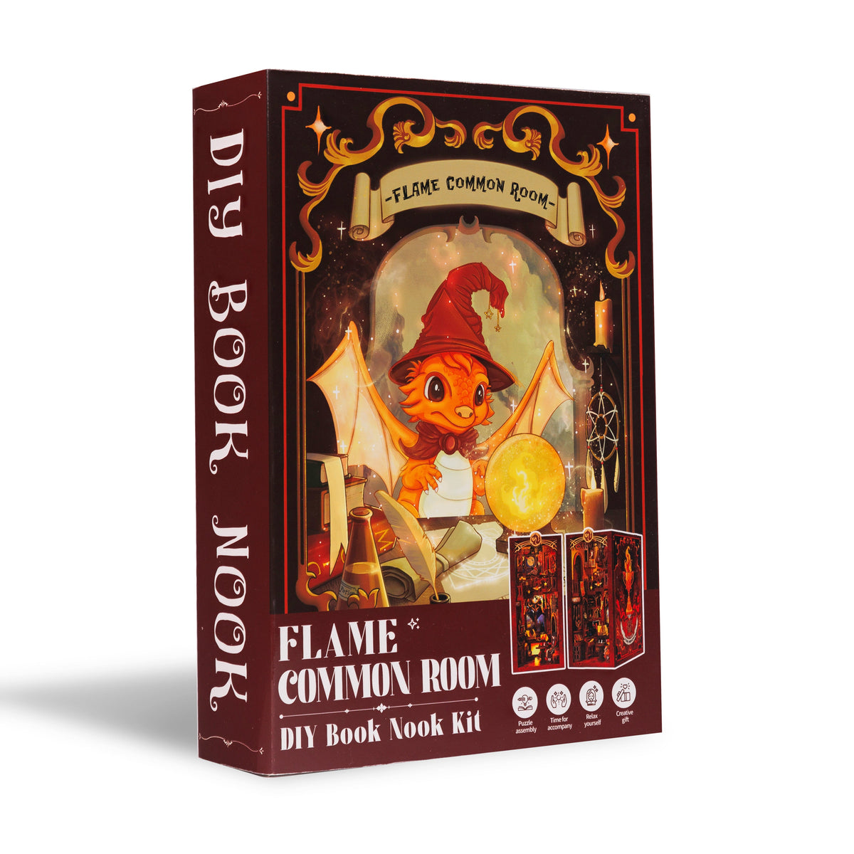 DIY Book Nook Kit - Flame Common Room