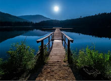 Load image into Gallery viewer, paint by numbers | Moon and Wooden Pontoon | advanced landscapes new arrivals | FiguredArt