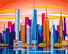 Load image into Gallery viewer, paint by numbers | Panoramic View Big City | cities easy | FiguredArt